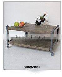 shabbby blue antique french style wood industrial console table