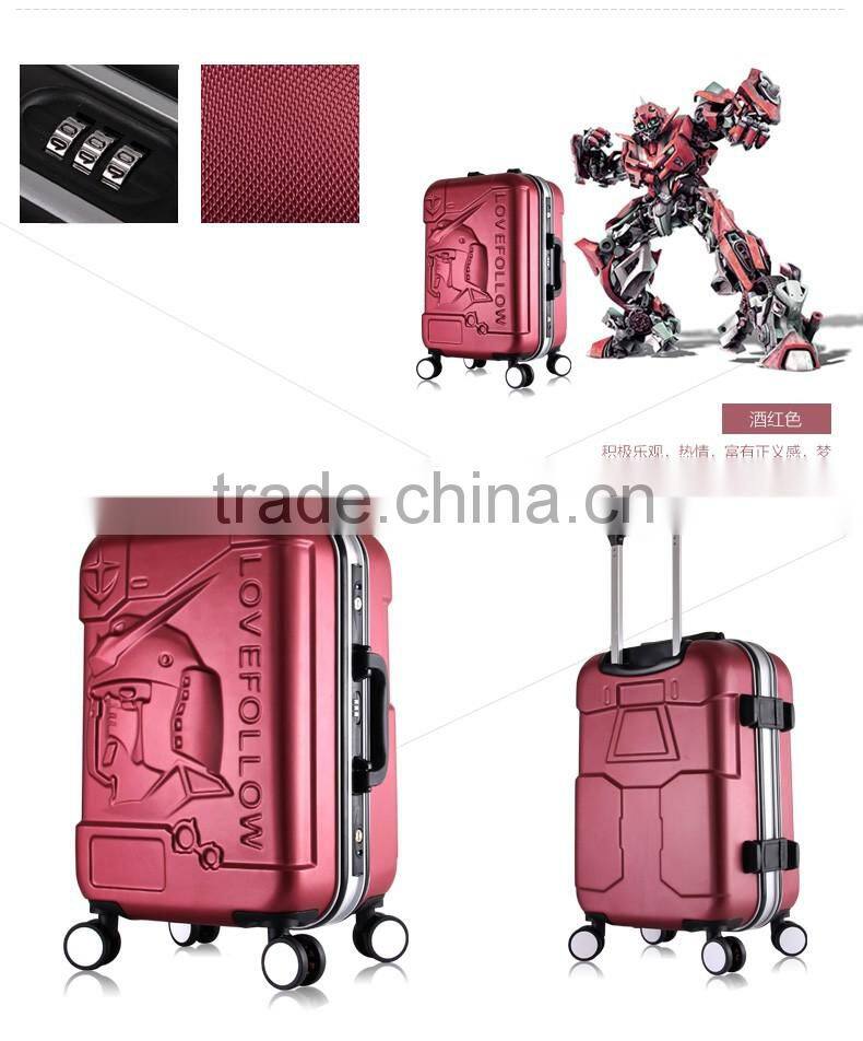 Aluminum frame ABS china custom luggage factory