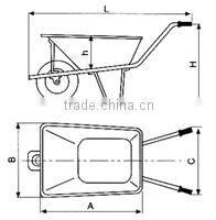 concrete wheelbarrow/market Garden wheel barrow/construction site barrow