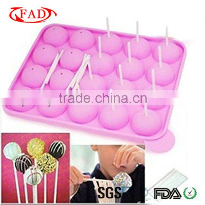 BPA Free 20 Holes Purple Silicone Lollipop Dessert Mold Cupcake Dessert Maker Chocolate Color