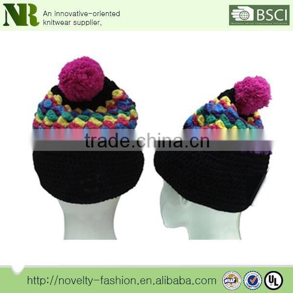 wholesale colorful warm soft popular hat for girl's