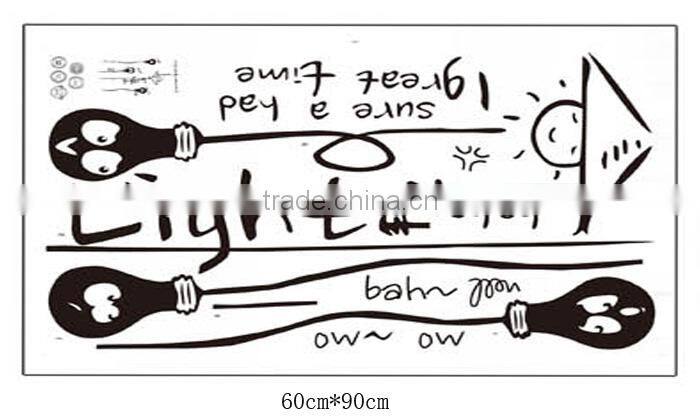 Funky Lightbulbs Light Transfer Vinyl Art Wall Sticker Lamp