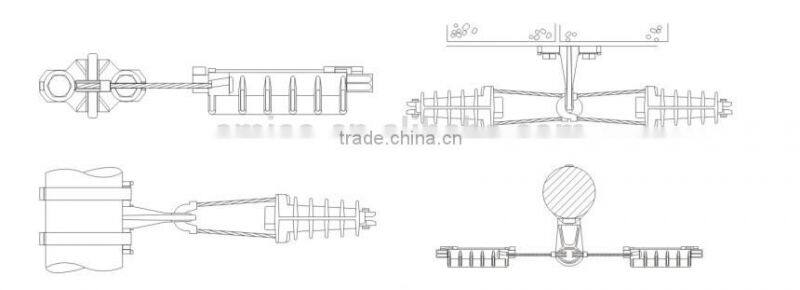 DR1500 anchoring clamp for hanging cable/dead end clamp