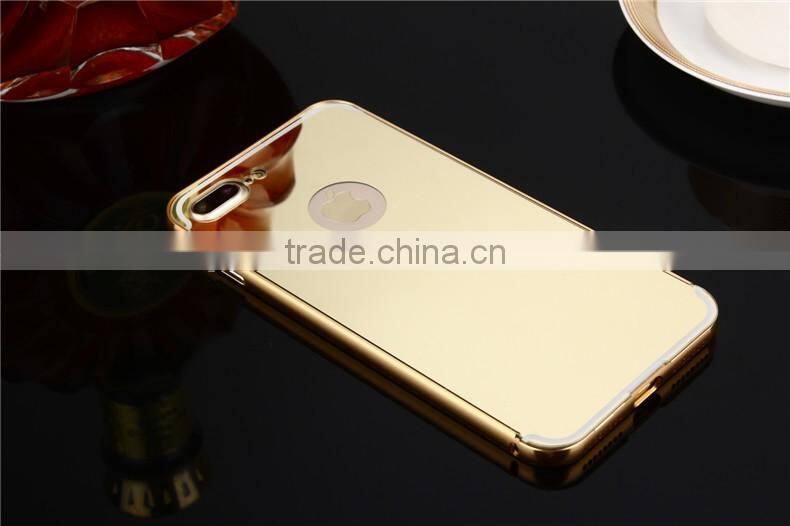Hot For iPhone 7 Aluminum Alloy Case Metal Bumper Frame Case With Mirror Effect