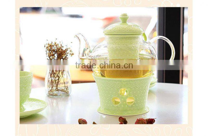 Good Quality Creative Customized Pure Color Bone China Ceramics Tea Set