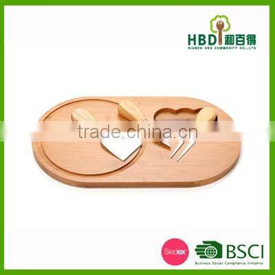 Promotional top quality 4pcs cheese cutting board set food cutting board set
