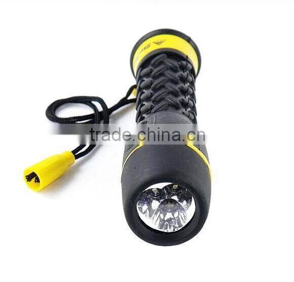 waterproof rubber flashlight mini led flashlight