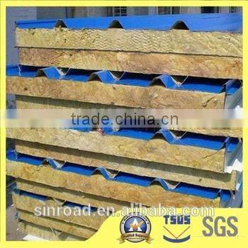 Exterior Wall 80kg/m3 Rock Wool Fireproof Insulation with Metal Coating