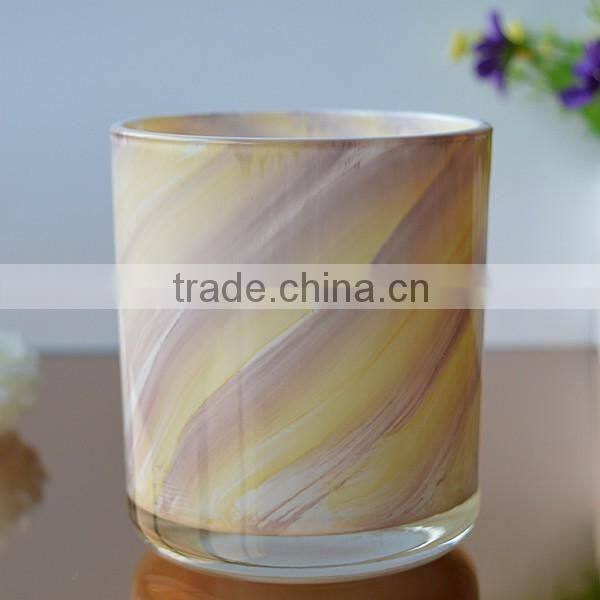 Round shaped glass candle container candle jar for sale