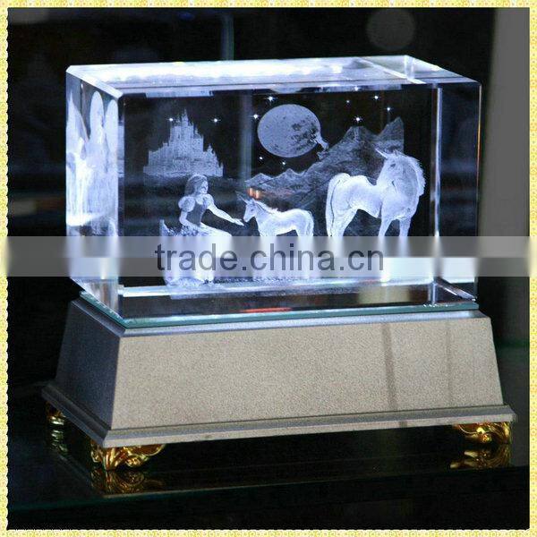 Personalized 3D Laser Engraving Crystal For Business Souvenir Gifts