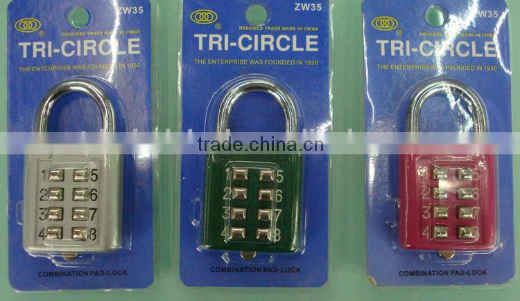 Tri-Circle code Keypad lock Combination padlock ZL35