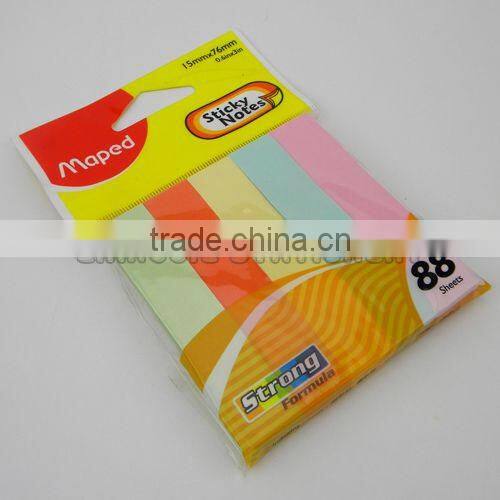 Hand shaped of die-cut neon sticky notepad