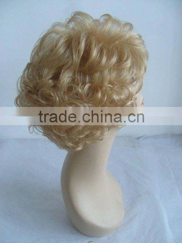 Hot-selling Short Curl Full Lace Wig For White Women