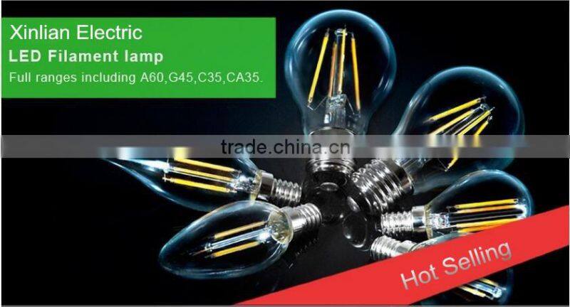 CA10 LED Filament Candle Bulb 2W LED Candelabra Bulb Lamp with 360 Degree Beam Angle CRI>80Ra 115lm/W