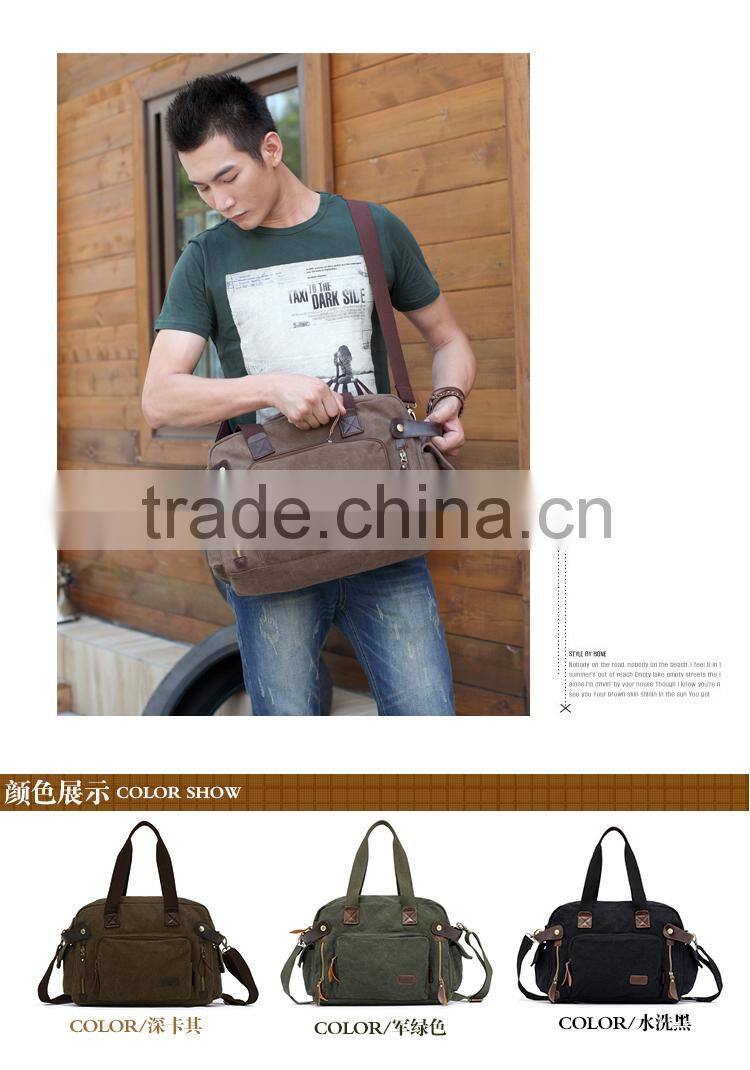 Vintage Canvas Shoulder Bag For Girls Lady Handbag Lady Tote Bag Shoulder Bags For College Khaki Color