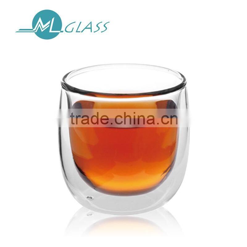 taobao online hot sell borosil double wall unique wine glasses for 200ml
