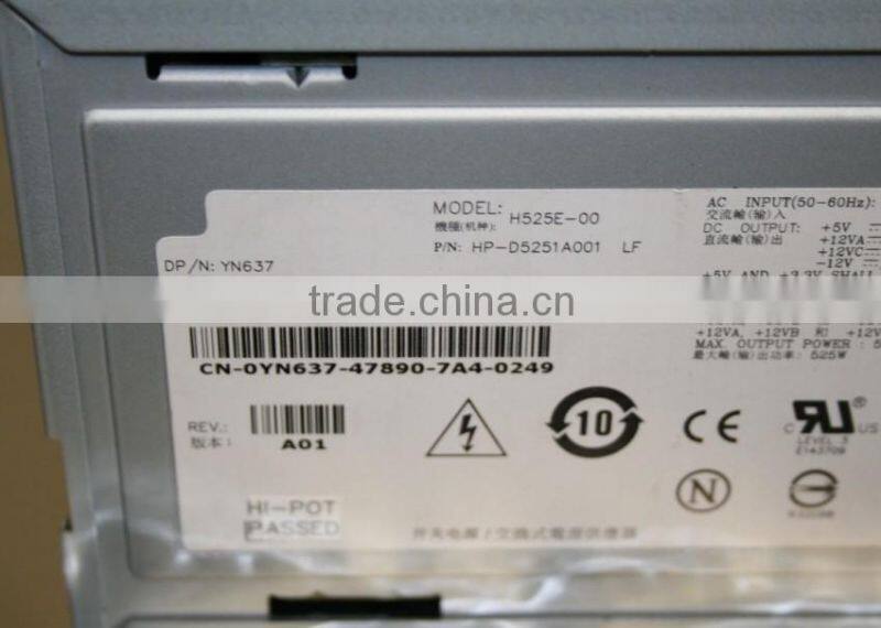 YN637 0YN637 CN-0YN637 H525E-00 525W Power Supply for T3400 390 380 400SC
