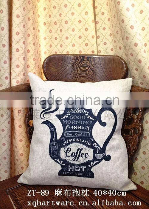 Nature Linen material Custom Printed Pillow Case, Custom size Decorative Pillow case , Digital printing fast delivery