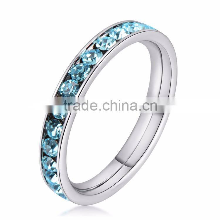 March Aquamarine birthstone set necklace rings jewelry women A symbol of youth, happiness and beauty