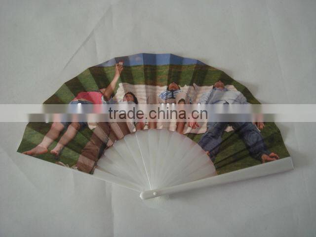 4c printed promotion folding paper fan