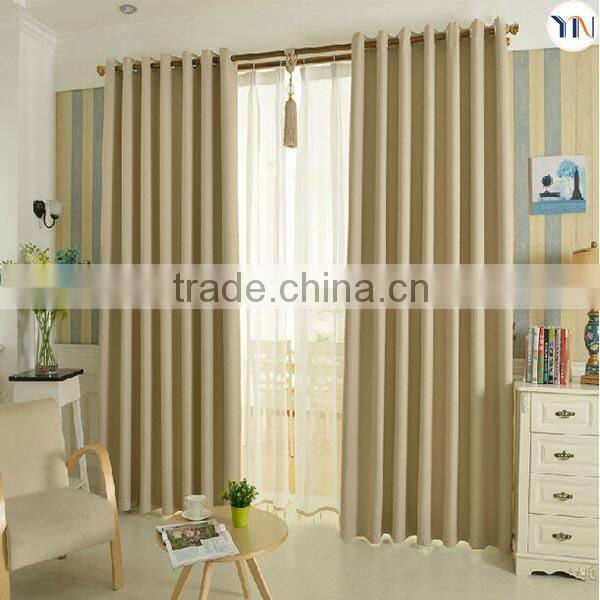 100% polyester blackout fabric for Austrian curtains, thick and 100% sun block curtains, ready made austrian curtain