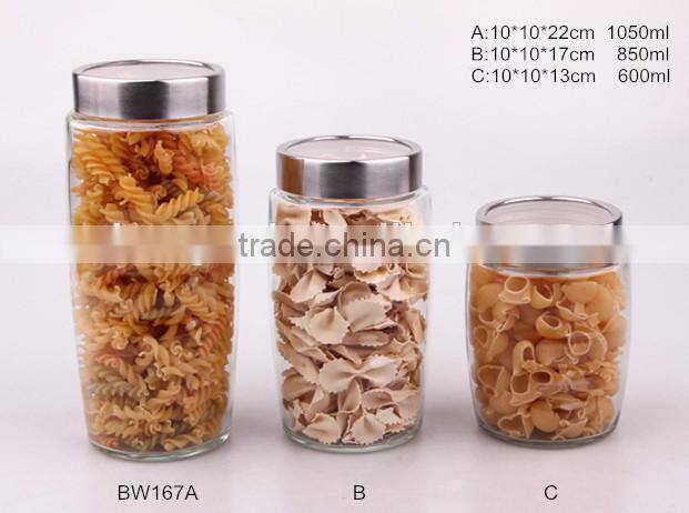 2015 new easy use glass storage jar