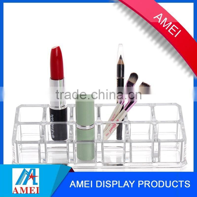 Transparent divided makeup storage with free sample
