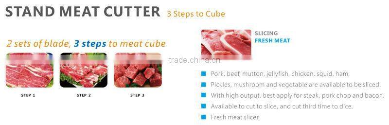 500 KG/H 5 MM Slice Thickness CE Approval for Horizontal Mini Meat Cutter Machine for Sale