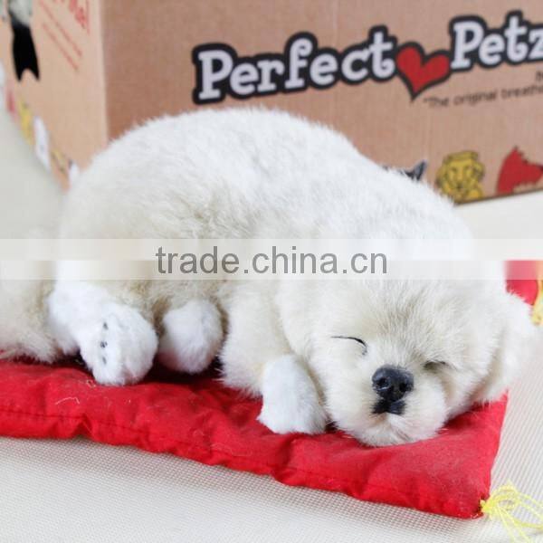 Wholesale plush poodle white furry sleeping dog