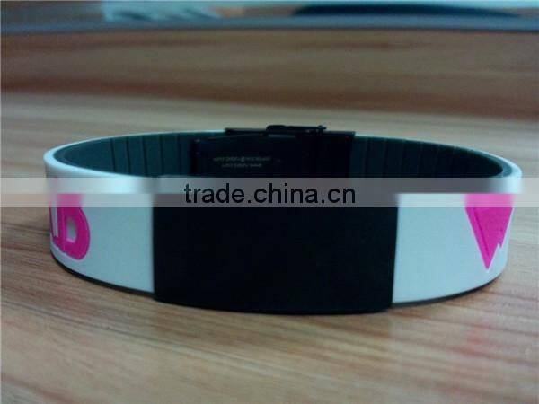 Promotional eco-friendly wristband custom silicone id bracelets for men