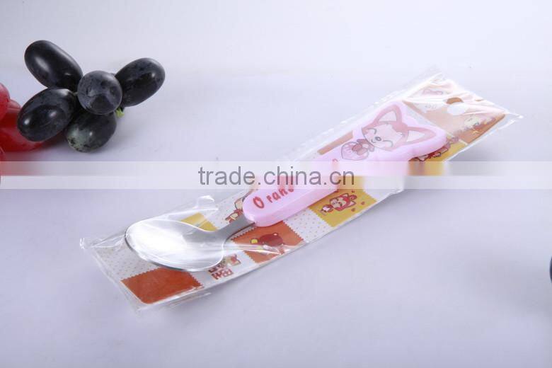 good look baby cutlery with lovely cartoon injection plastic handle