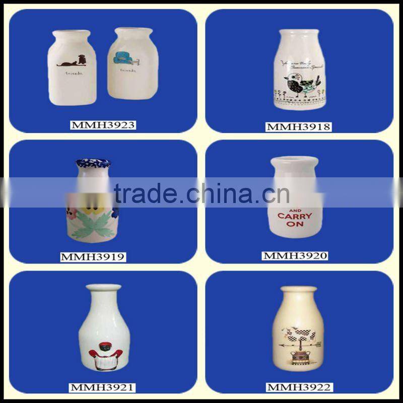 Handmade ceramic milk bottles wholesale