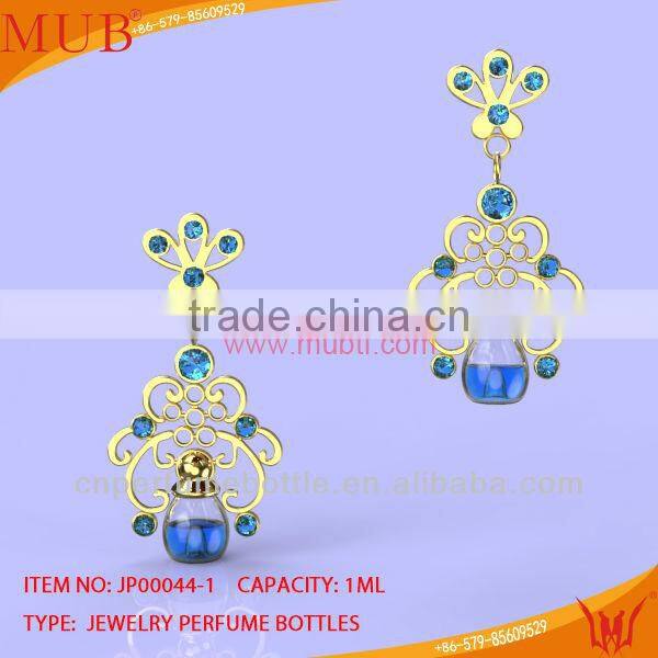 New design beautiful flower perfume bottle earring