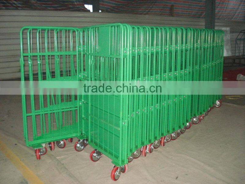 A frame supermarket roll cage,transport wire container