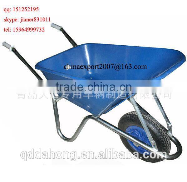 Europe Plastic Garden Wheel Barrow with 4.00-8 Rubber Wheel WB6414