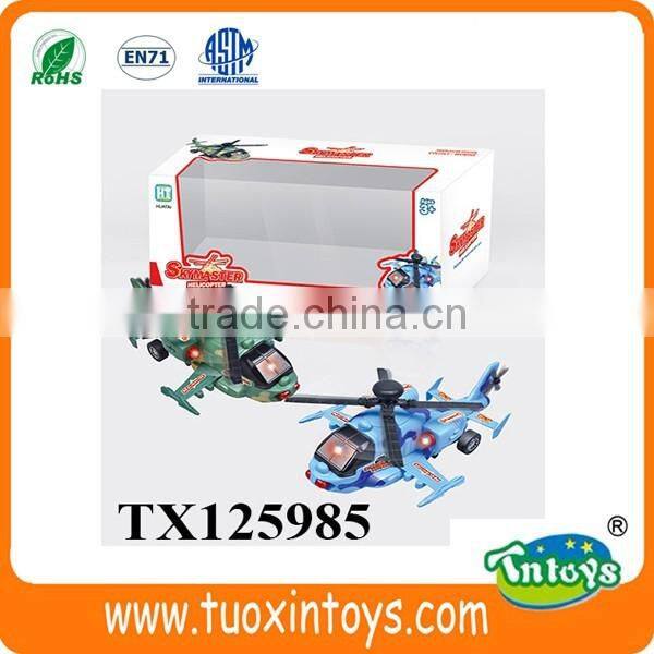 B/O small mini plastic toy airplane with light and music