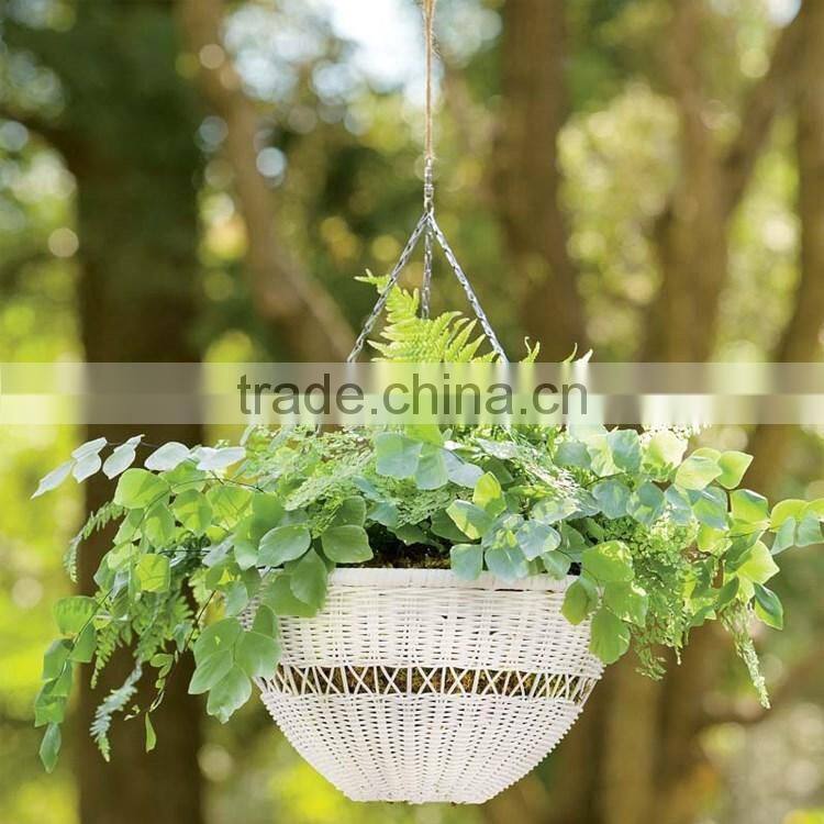 Garden decor wholesale multi colors hanging basket plastic flower pot
