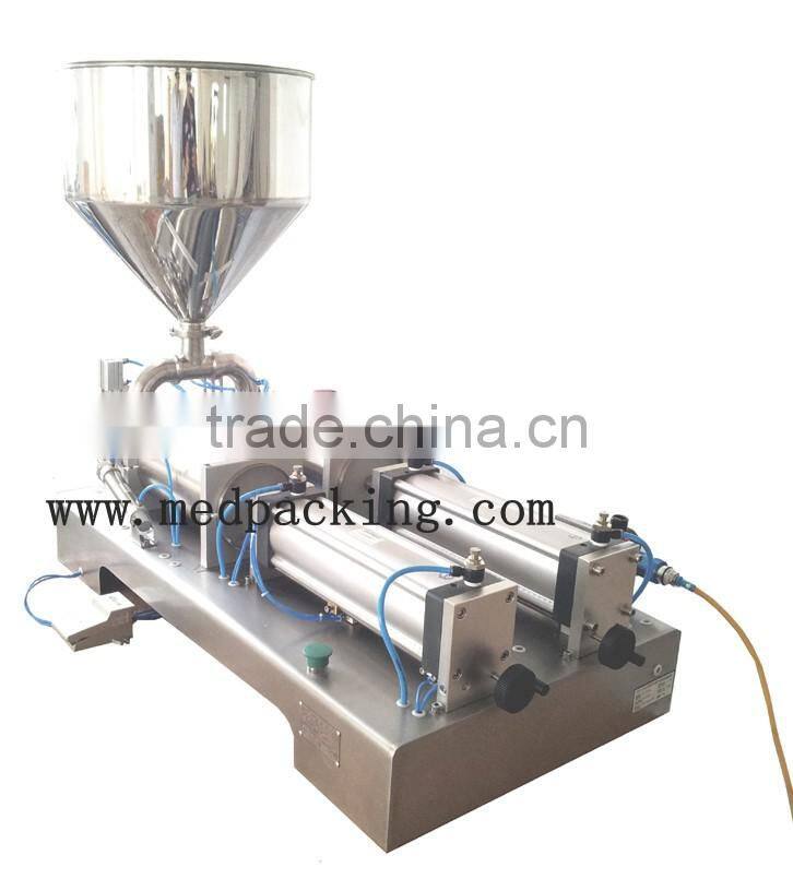 Double Heads Pneumatic Honey Cream Filling Machine For tomato sauce filling machine