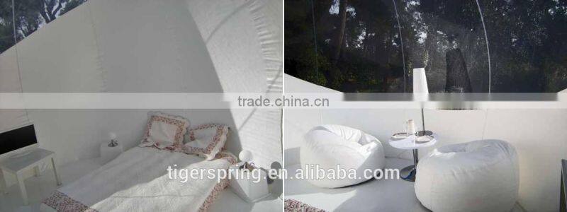 Half Clear Inflatable Bubble Tent Outdoor Inflatable Lawn Tent Dia. 4m Dome Tent