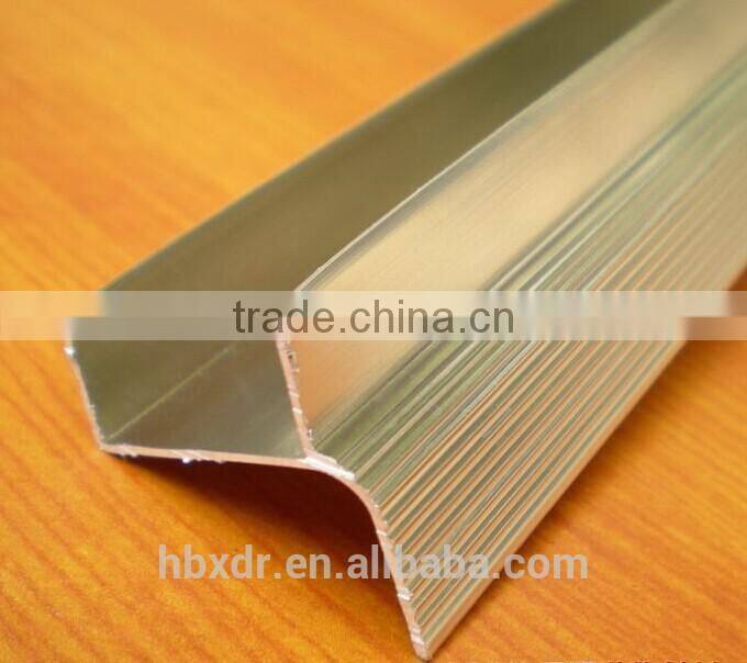 u channel aluminium profile with champagne anodizing