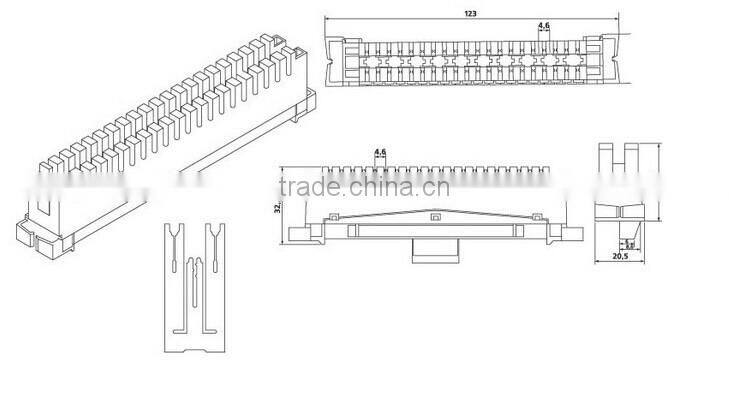New White 10-Pair Telephone Krone type LSA-PLUS IDC connection module