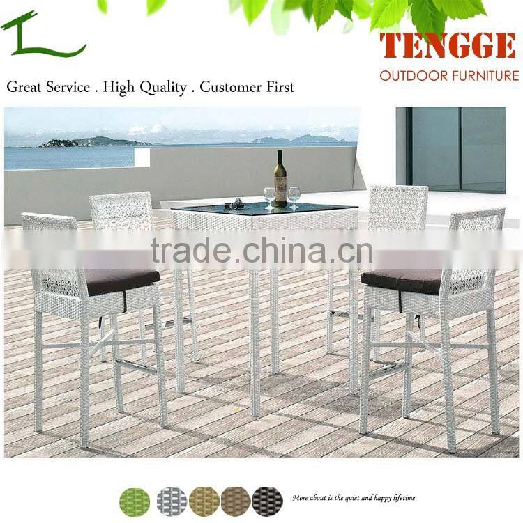 Outdoor furniture wicker high chair and high table outdoor furniture