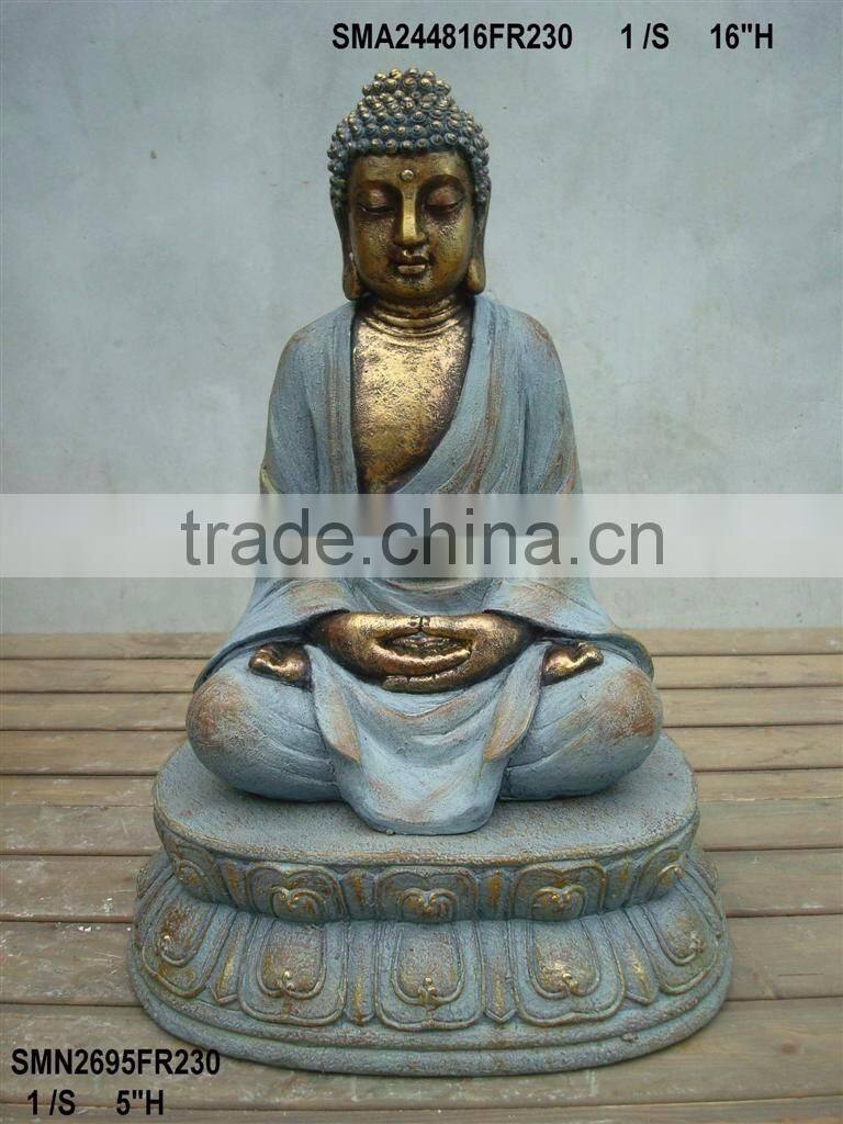 Stone finished buddha statue with handmade