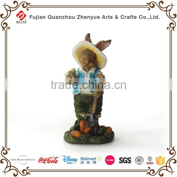 2015 handmade resin rabbit garden sculpture
