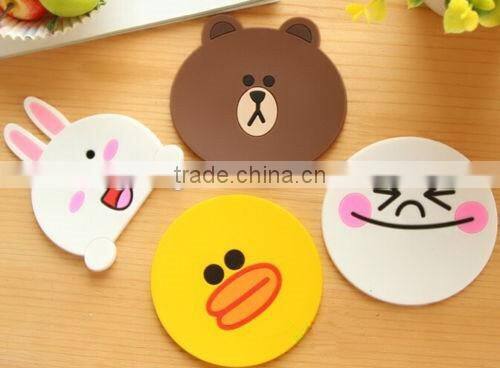 Silicone Cup Mat Tea Coster/rubber mat drink costers for home