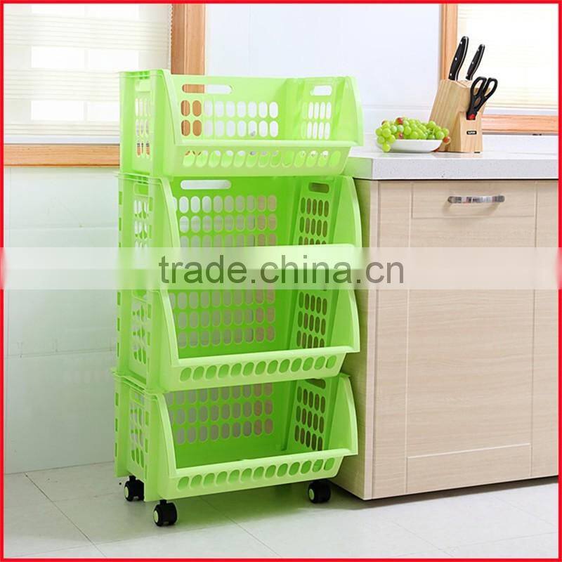 Household Storage 4 Tier Basket for Closet Office Garage Kitchen and Bathroom