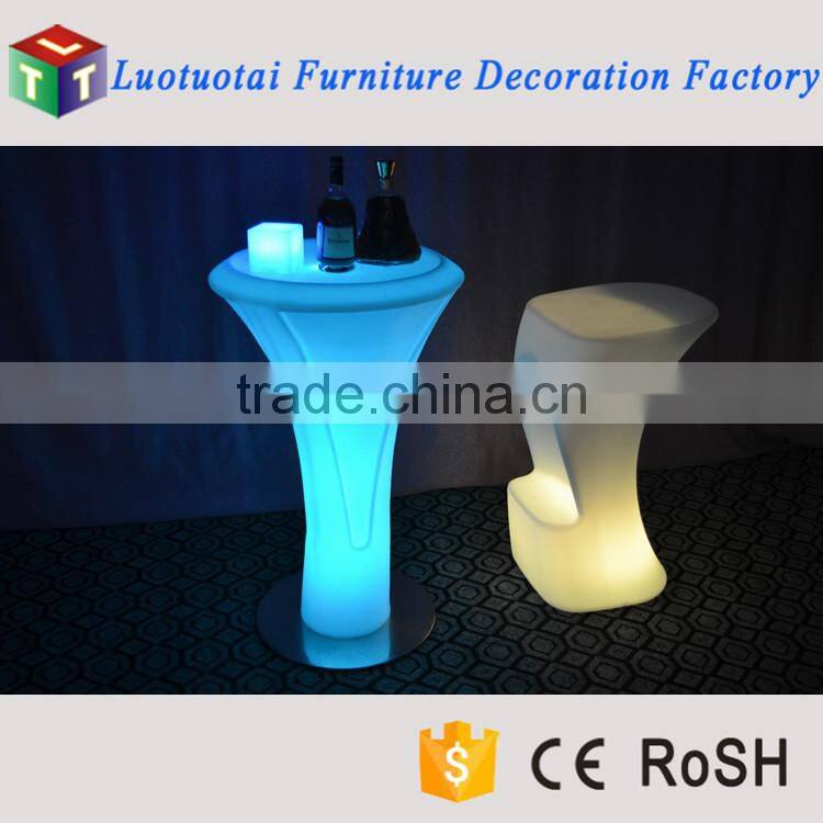 illuminated led furniture/party/event decorative roman pillars led cocktail table