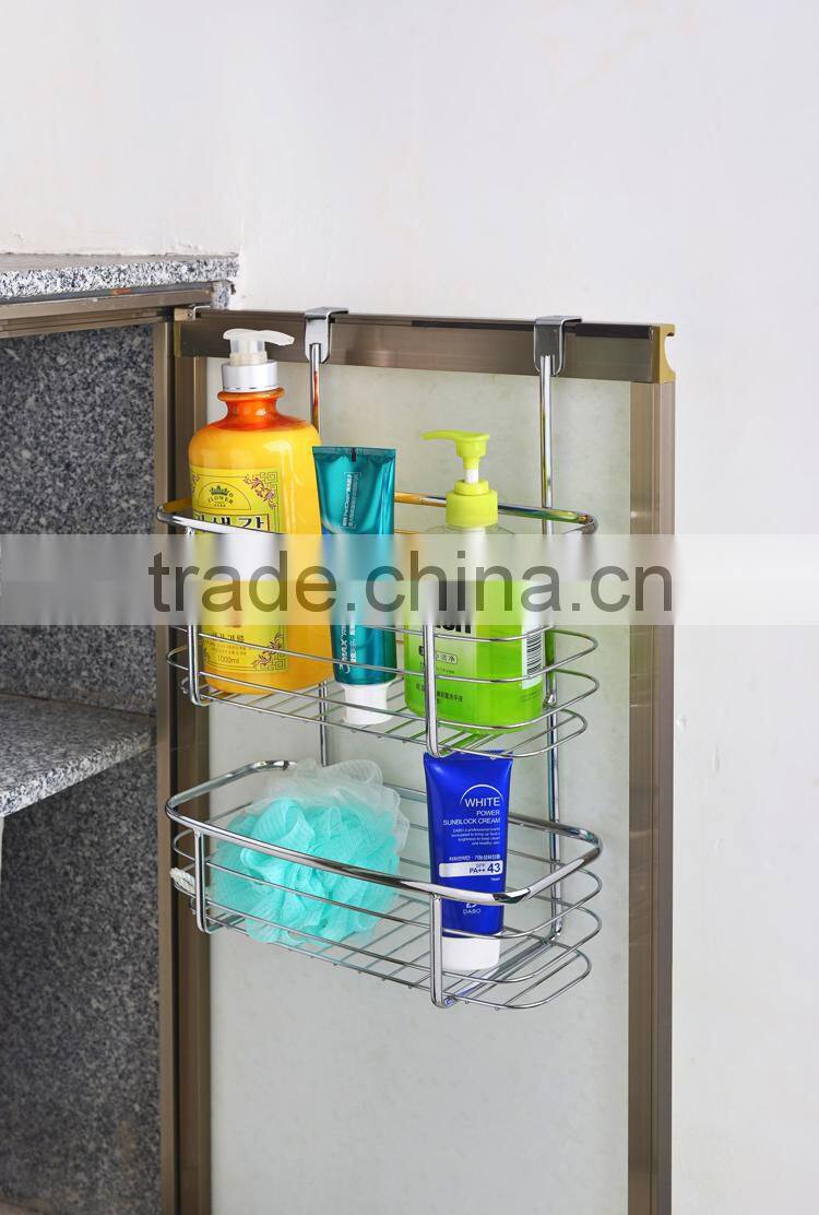 Double Layer Iron Wire Kitchen Cabinet Door Storage Basket