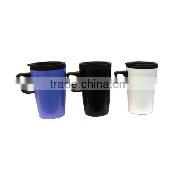 Custom stainless steel coffee mug with handle