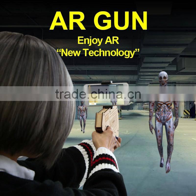wholesale bluetooth funny Ar gun wooden toy 3d Ar gun game